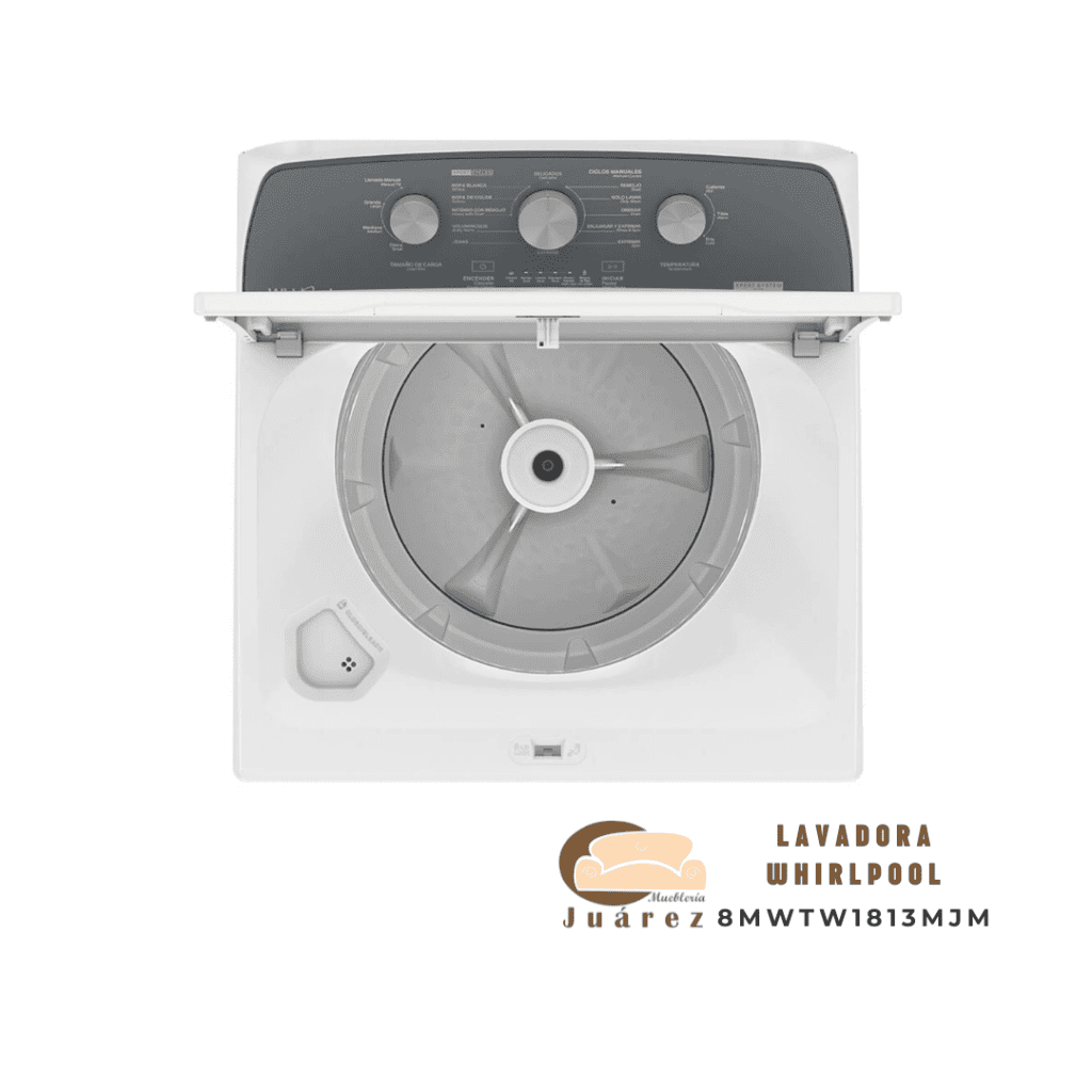 Lavadora Whirlpool 18 kg Xpert System Mod. 8MWTW1813MJM Mueblería Juárez